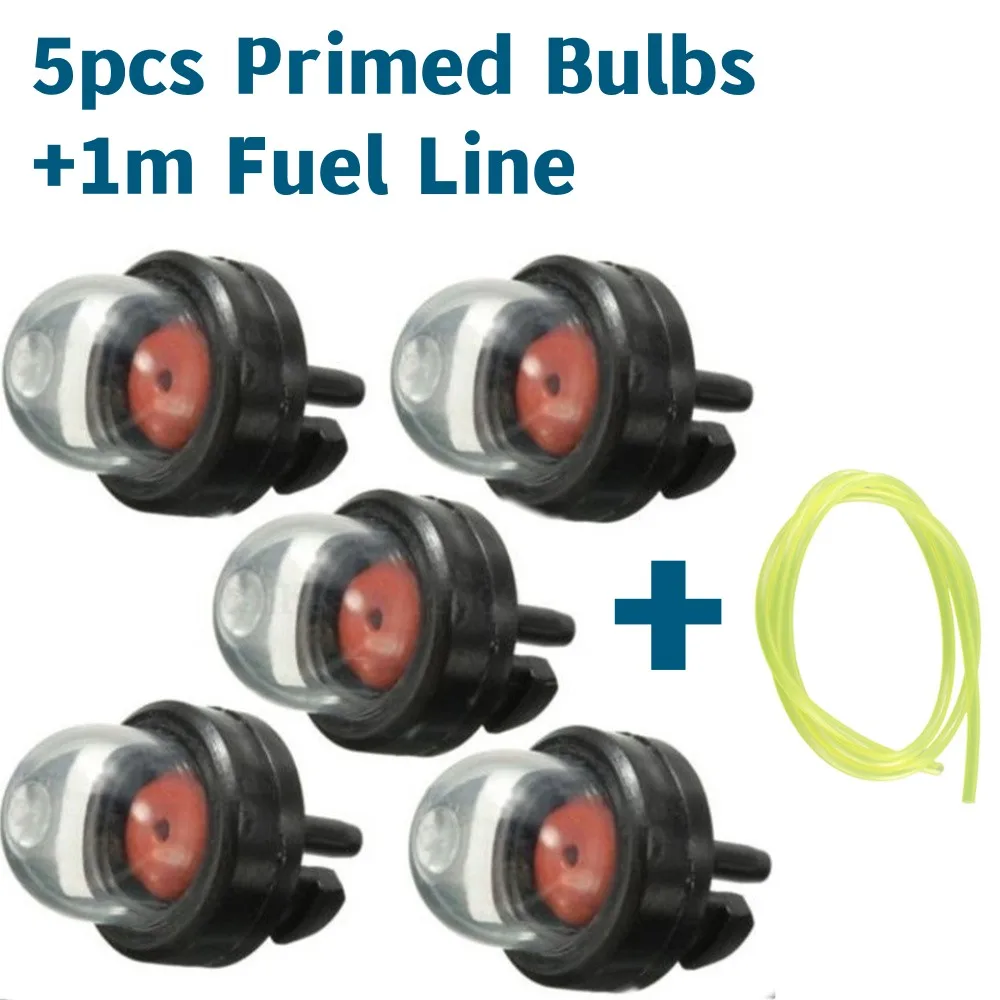 5PCS High Accuracy Primed Bulbs With Fuel Line Carburetor Oil Bubble Fuel Pump Primer For Trimmer Whipper Snipper Chainsaw Parts