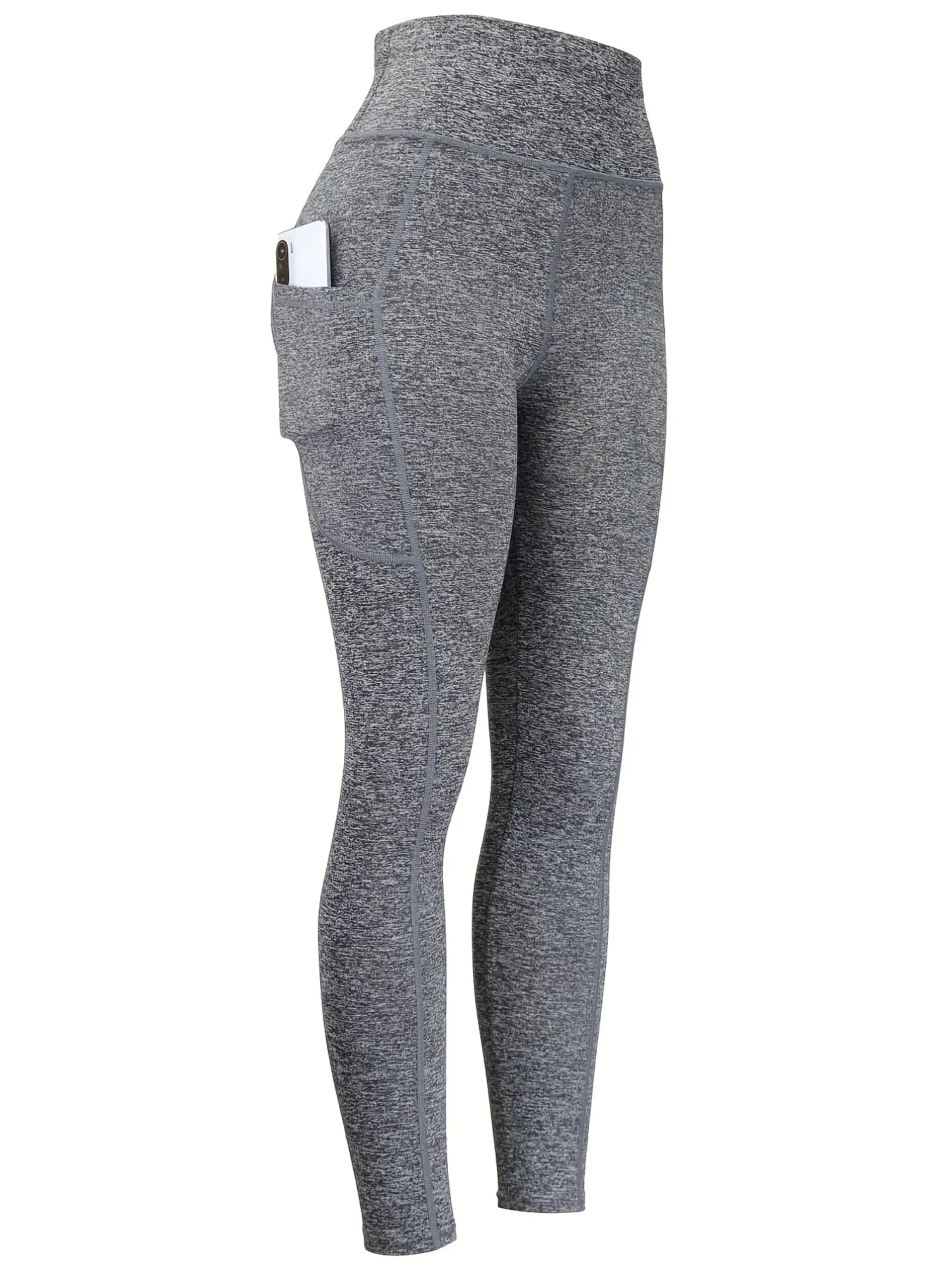 Leggings da yoga da donna a vita alta da 4 pezzi - Aderenti, tinta unita, tasche - Comodo abbigliamento sportivo per fitness, corsa,