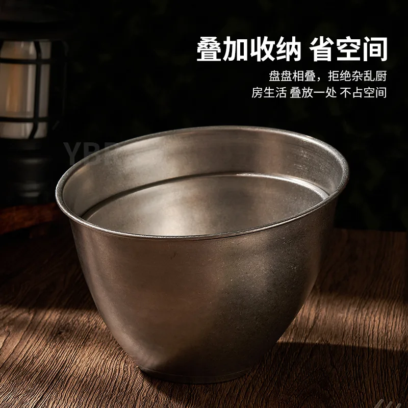 Stainless Steel Food Bowl Set Unique Style Mixing & Salad Bowls Customized Logo Disposable Good Quality Food Serving