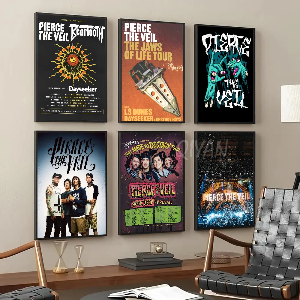 Rock Pierce The Band Veil Poster Paper Print Home Living Room Bedroom Entrance Bar Restaurant Cafe Art Painting Decoration