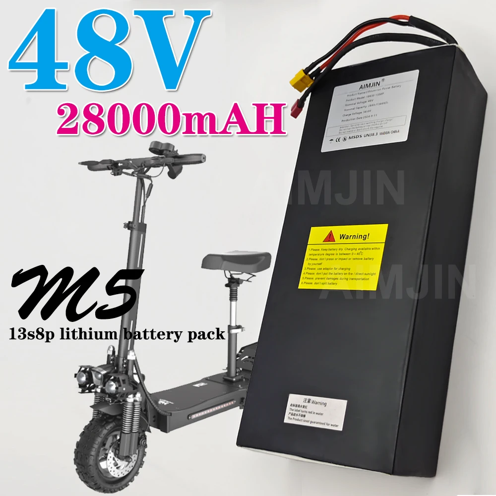

13S8P Battery Pack 48V Battery 28Ah Lithium Ion For Kugoo M5/M5Pro/MaxSpeed Folding Electric Scooter Built in BMS