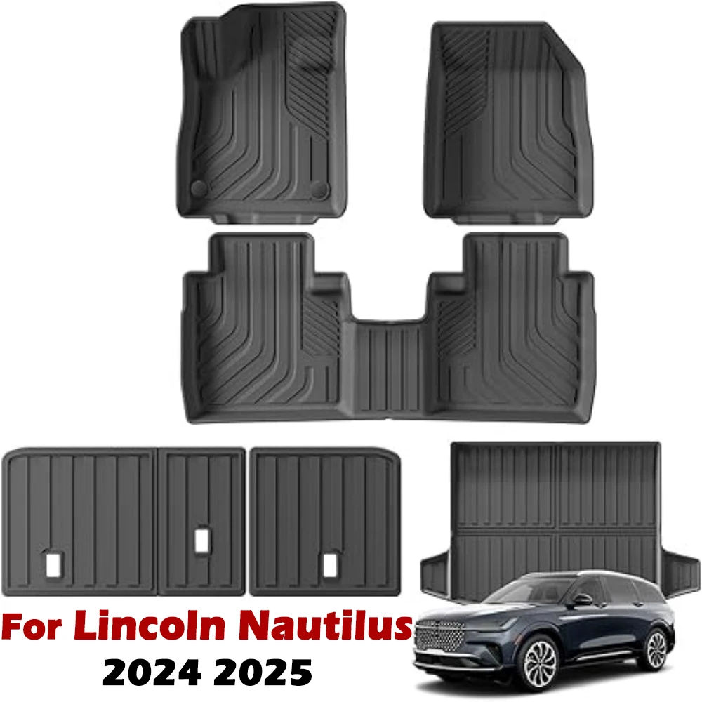 

For Lincoln Nautilus 2024 2025 Floor Mats,All Weather TPE 3D Floor Mats & Backrest Mats & Cargo Liner Interior Accessories