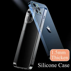 Clear Crystal Silicone Soft Phone Case For iPhone 13 14 Pro 12 Mini 11 Pro XS Max X XR SE 2022 7 8 6 6S Plus Shockproof Case