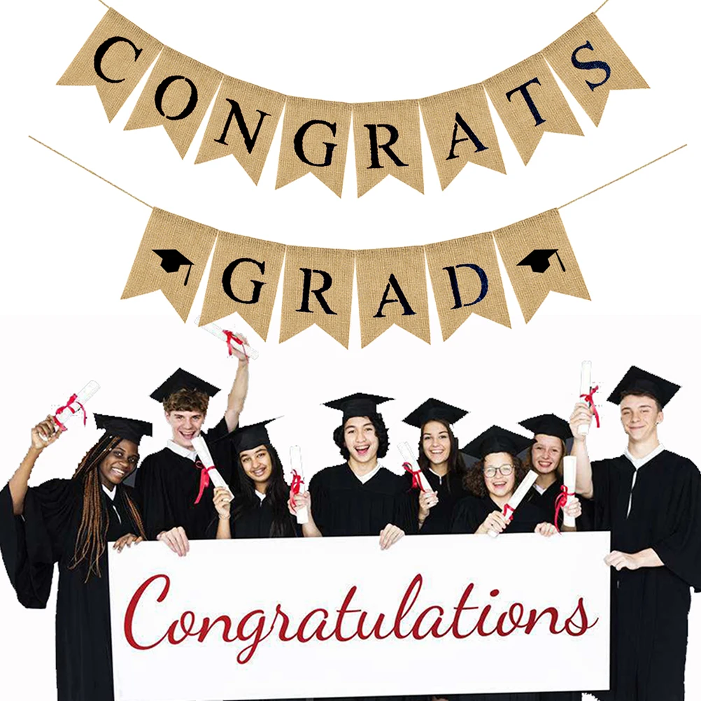 

2019 Graduation Decorate Party Decoration Banner Wall Hanging CONGRATS Garland Flag