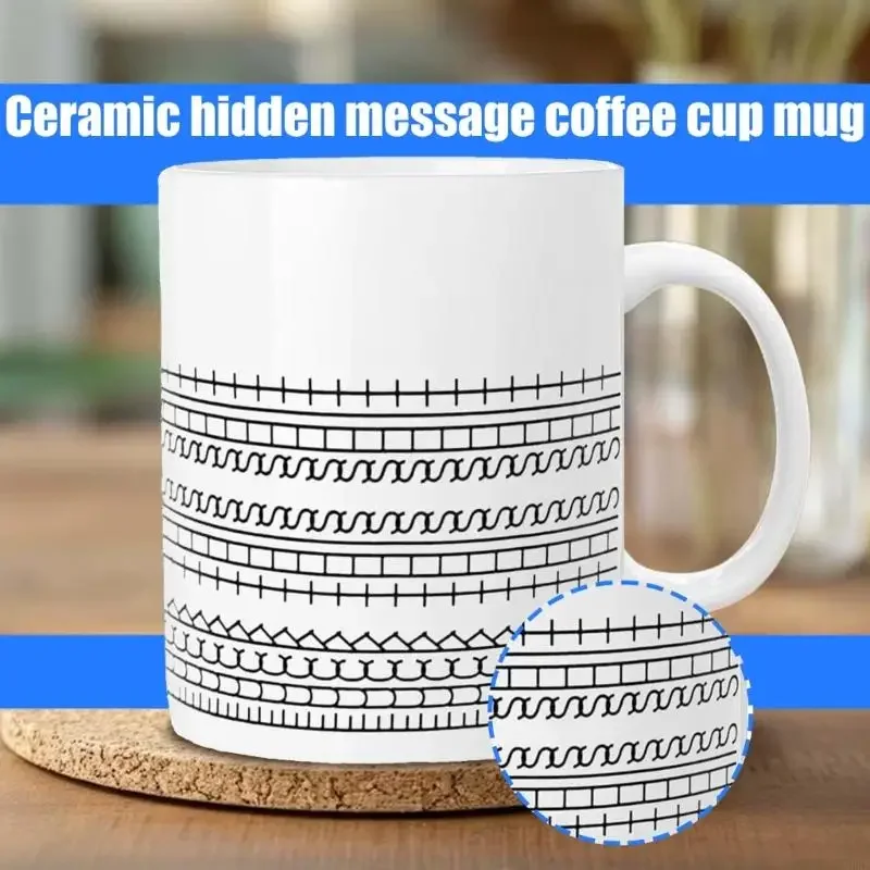 Verdeckte Nachricht Kaffeetasse Häuser Küche Handwerk Wasser Tasse einzigartige humorvolle Kaffee Tasse Getränke Geschenk für