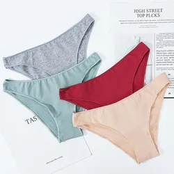 Women Cotton Panties Soild Color Comfortable Underwear Seamless Low Waist Lingerie For Feamle Intimates Underpants Briefs