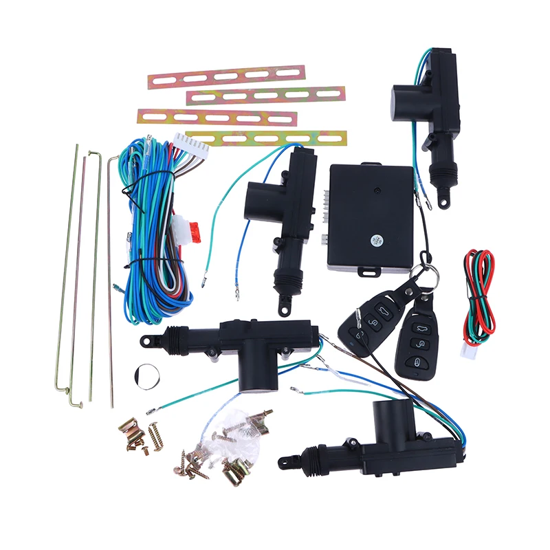 Auto Centrale Vergrendeling Deur Afstandsbediening Keyless Entry Systeem Vergrendeling Kit Met 12V Lock Actuator Universeel