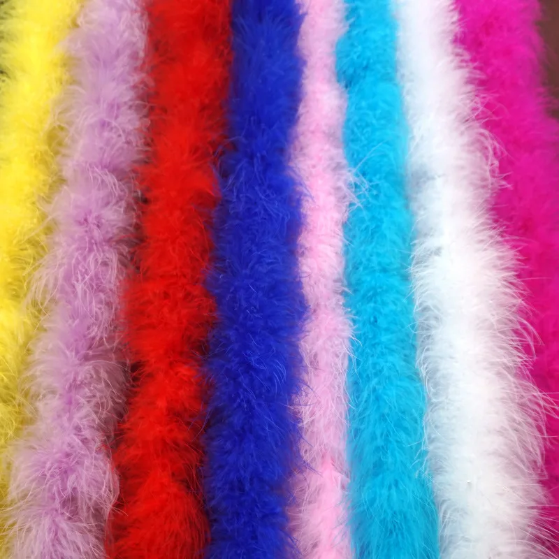 

2M Real Natural Turkey Feathers Fluffy Marabou Feather Boa DIY Craft Trim Hat Costume Decor Wedding Party Accessories