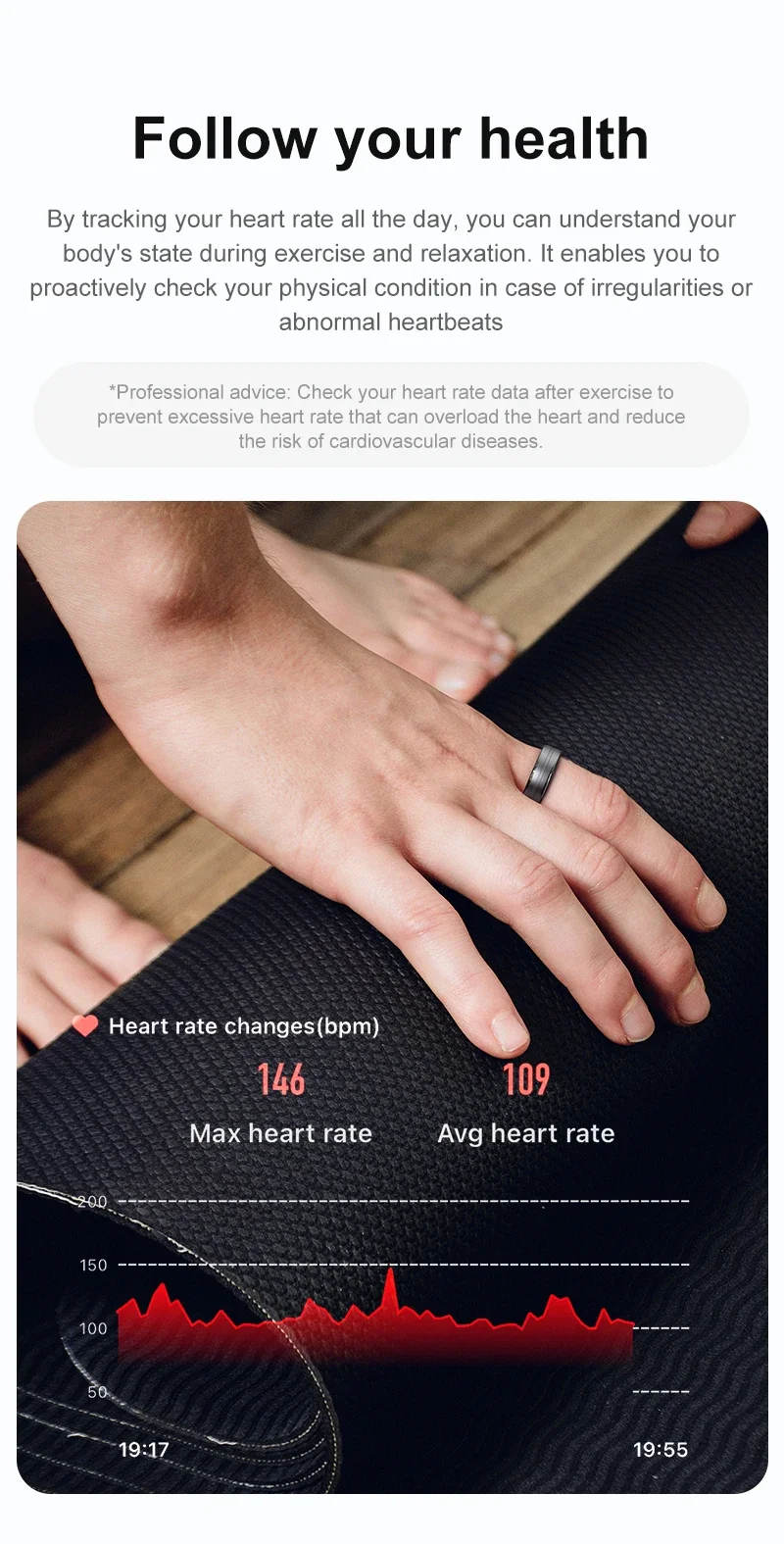 2024 NEW R06 5ATM Waterproof Smart Ring For Men Women Health Monitoring 100+ Sport Modes Fitness Tracking Waterproof Sport Ring