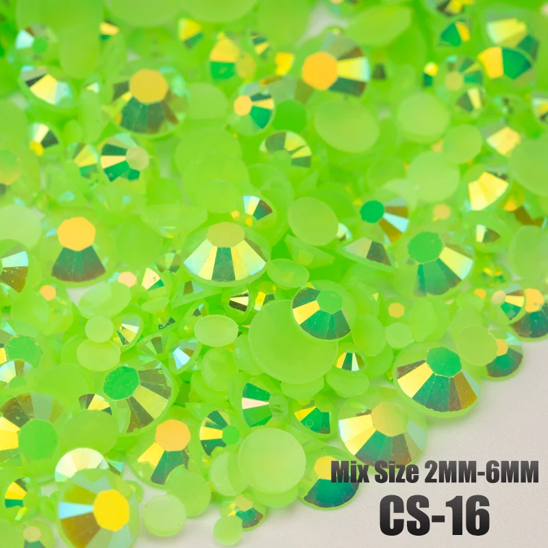 VDD 30/100g Gemischte Größen 2-6mm Harz-Strass-Kristall-Flachsteine aus Kunststoff Großhandel DIY Nagelzubehör Kunsthandwerk Dekoration – Detail 20