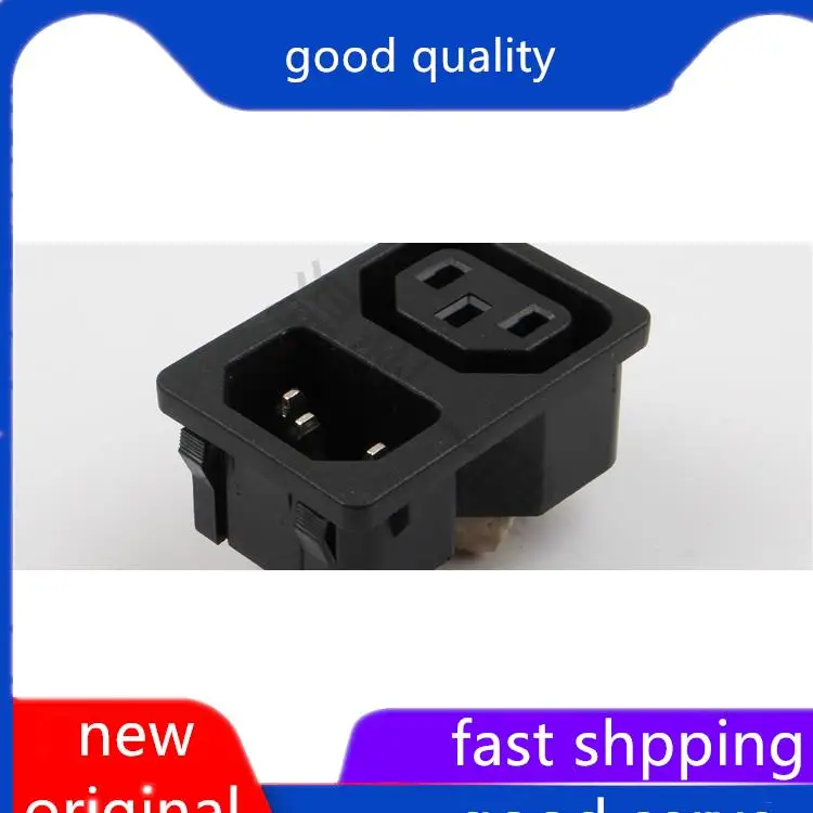 

10 шт. оригинальная новая розетка AC-07 без ушей, без предохранителя, розетка переменного тока, одна мужская и одна розетка, полностью медная твердая