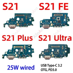 Aiinant USB Charger Board Dock Connector Charging Port Flex Cable For Samsung Galaxy S21 Ultra Plus FE G991U G996U G998U G990U