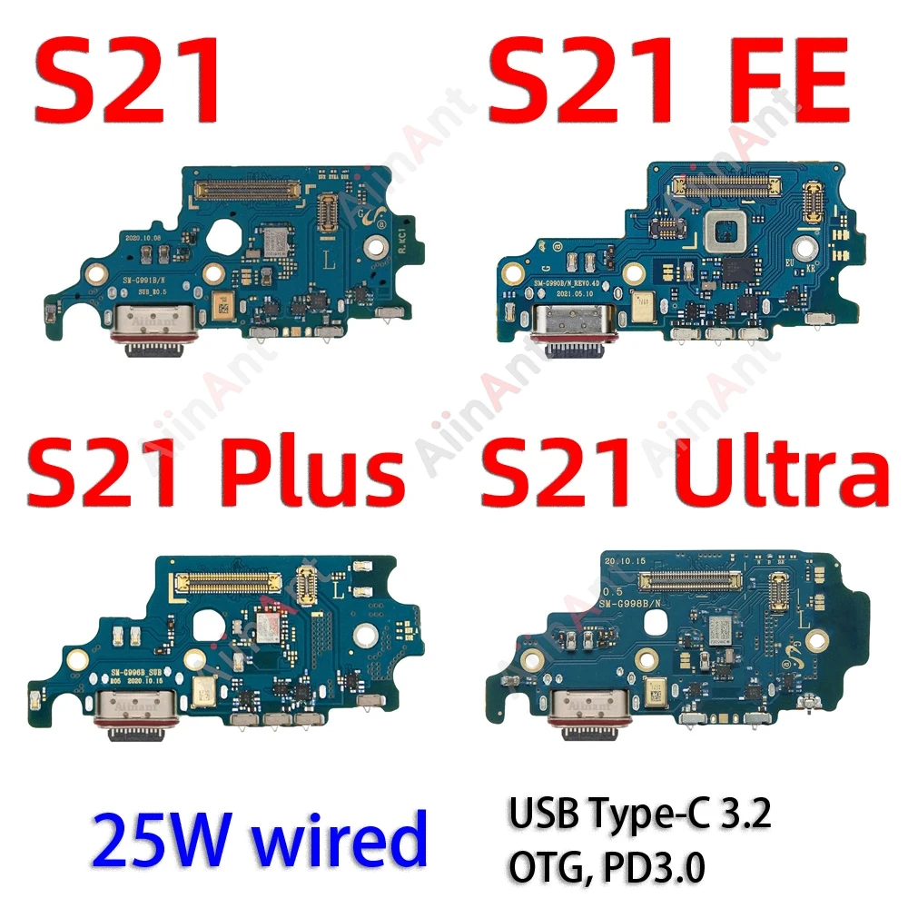Płytka ładowania USB, złącze dokujące, port ładowania, taśma flex do Samsung Galaxy S21 Ultra Plus FE G991B G991N G991U G991W