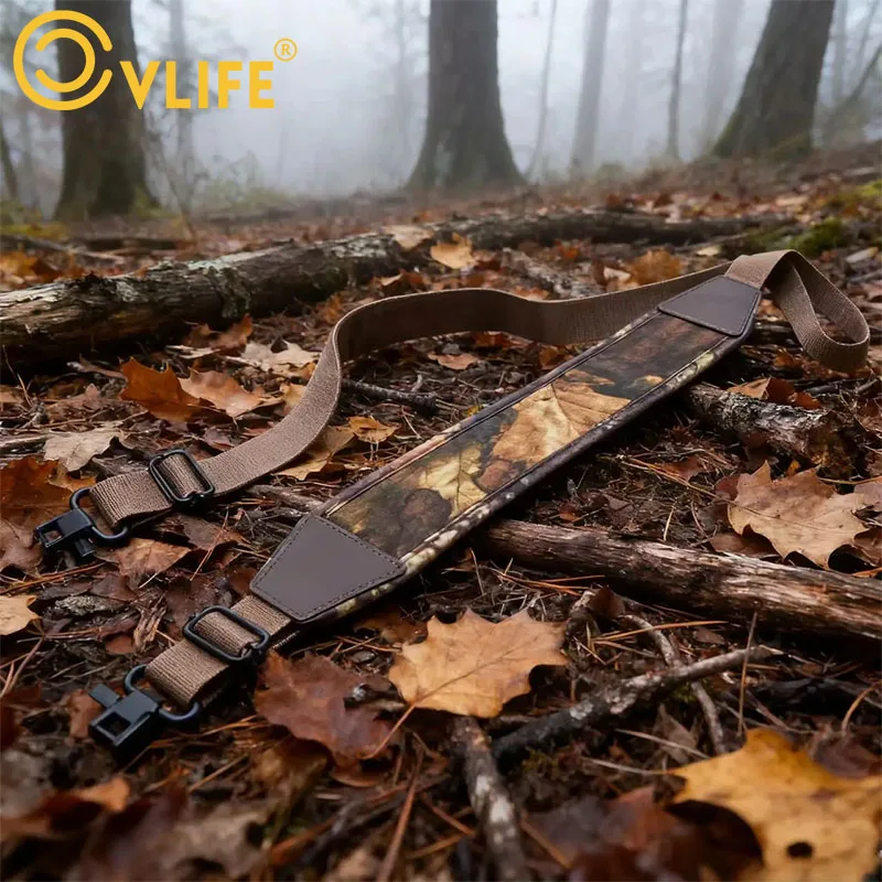 

CVLIFE Two Point Sling Rifle Sling with Wide Neoprene Padded Metal Swivels Thumb Loop Length Adjustable for Outdoors