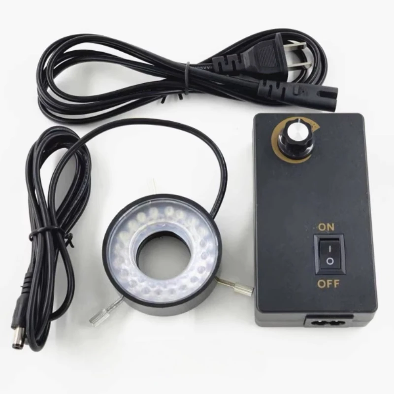 

96-LED Industrial Microscope Ring Light 36-50mm Adjustable Diameter High Brightness Shadowless For Machine Vision/PCB Inspection
