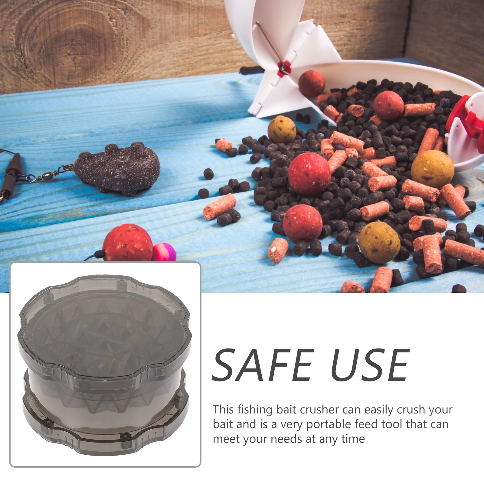 

Bait Grinder Box Premium Plastic Boilie Crusher Manual Carp Fishing Bait Grinding Box Efficient Lure Pellets Tool