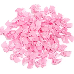 100pcs Red Satin Ribbon Bows Pre-tied Small Bow for DIY Sewing Scrapbooking Wedding Gift Christmas Birthday Party Decoration
