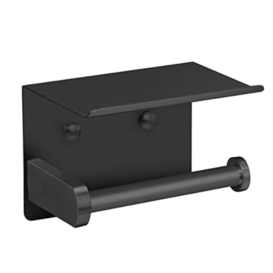 

Самоклеящийся держатель для туалетной бумаги с полкой для телефона, настенный, из нержавеющей стали, для ванной комнаты - не ржавеет