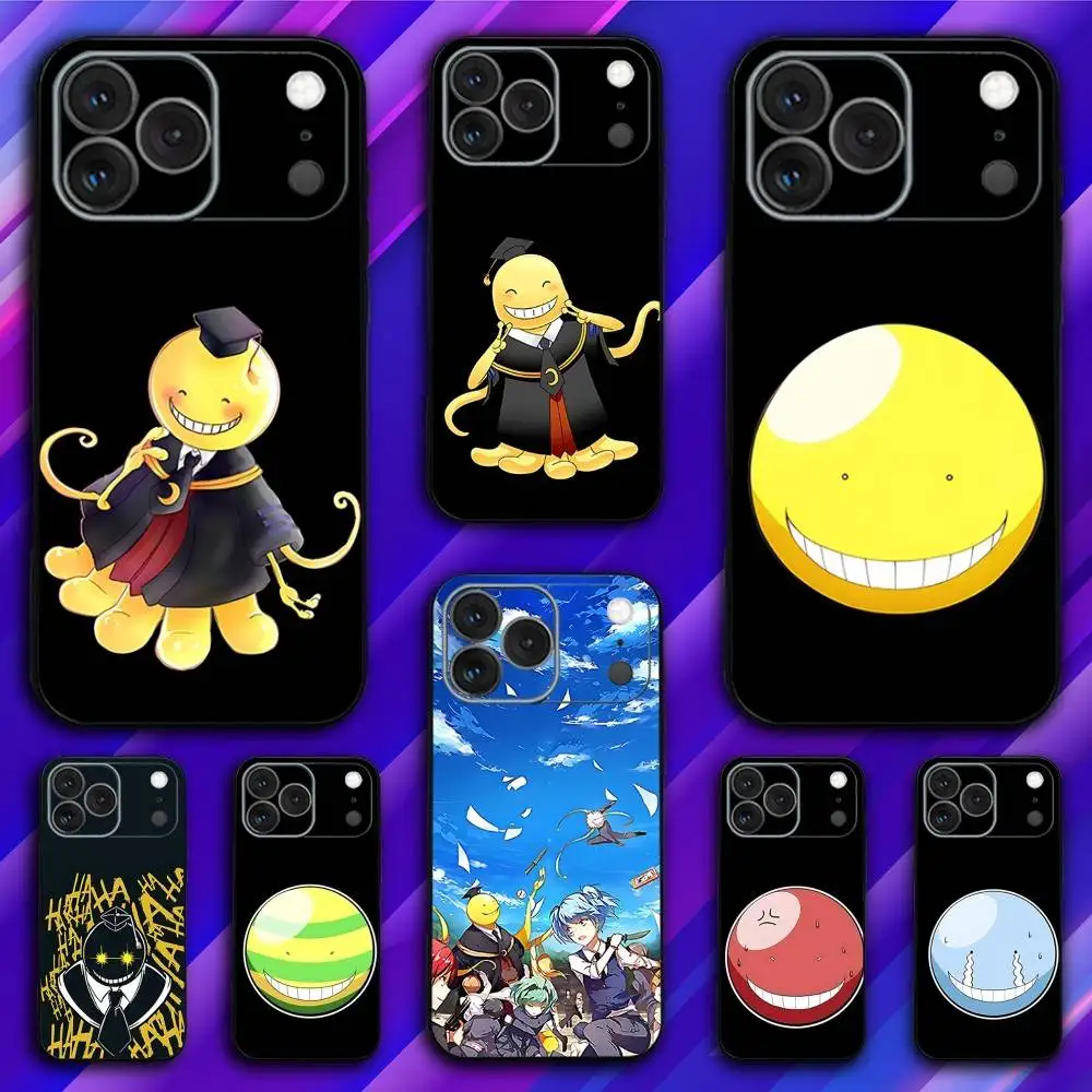 Classroom A-Assassination Phone Case For iPhone 17,16,15,14,13,12,11,Pro,Max,Plus,X,XS,SE4,E,Mini,Soft Black Case