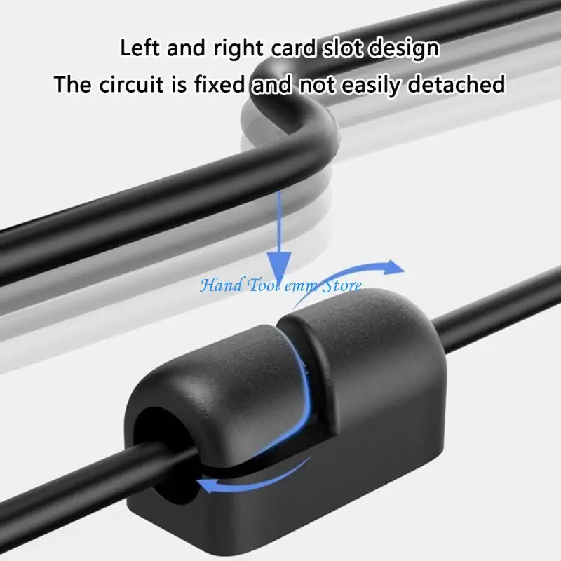 

H37F 5Pcs Cable Management Clip Cable Organizers Wire Clip Cord Holder for TV PC Ethernet Cable Under Desk Home Office