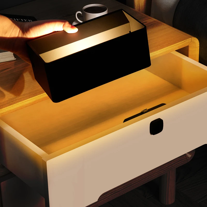 Dimmable LED Wall Sconce Cordless USB Rechargeable LED Wall Mount Lamp 6W Magnetic Rectangle Reading Light