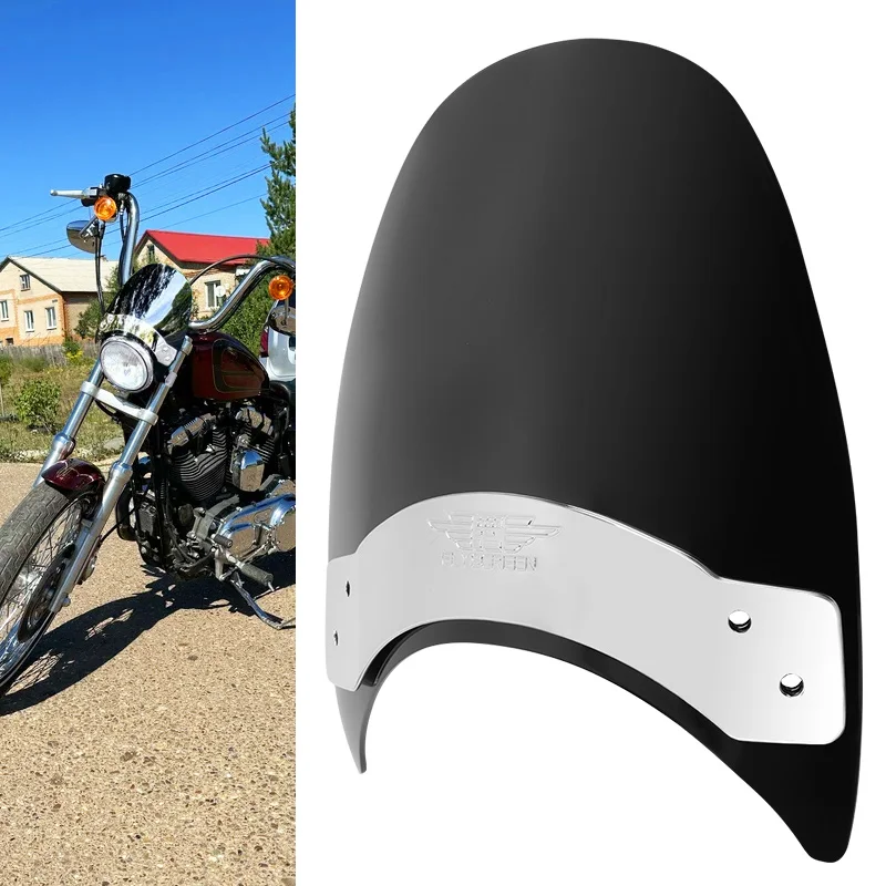

Black Motorcycle Front Fairing Windshield Windscreen ABS Wind Deflector Covers For Harley Sportster XL 883 1200 2004 2005-2025