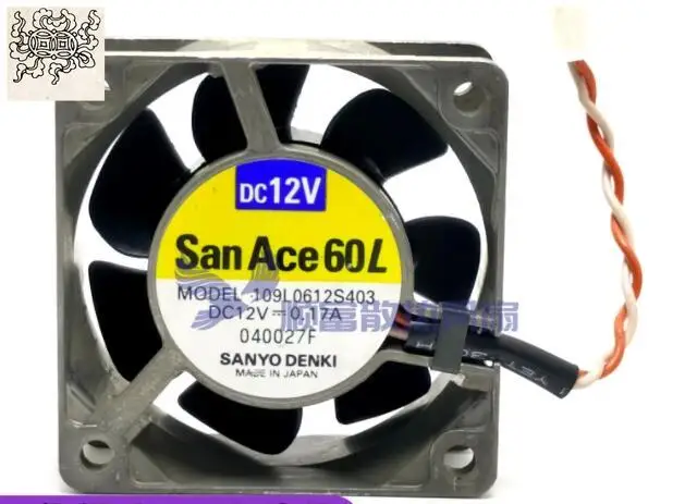 

Ltsf For SANYO DENKI 109L0612S403 DC 12V 0.17A 60x60x25mm 2-Wire Server Cooling Fan