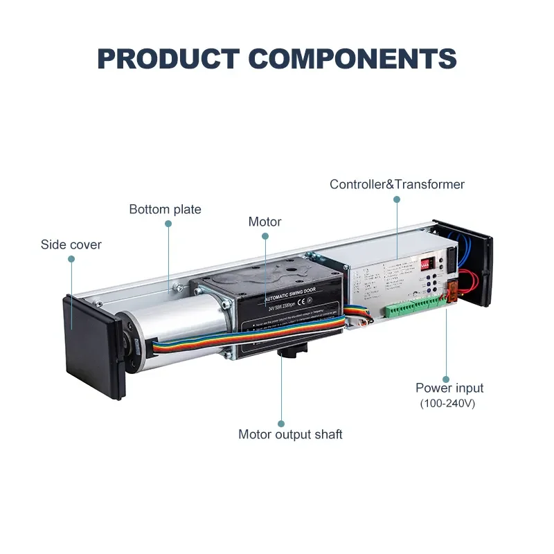 Apriporta automatico intelligente per il sistema di porte automatiche dell'ospedale del centro commerciale scolastico Controllo dell'app Tuya Wifi