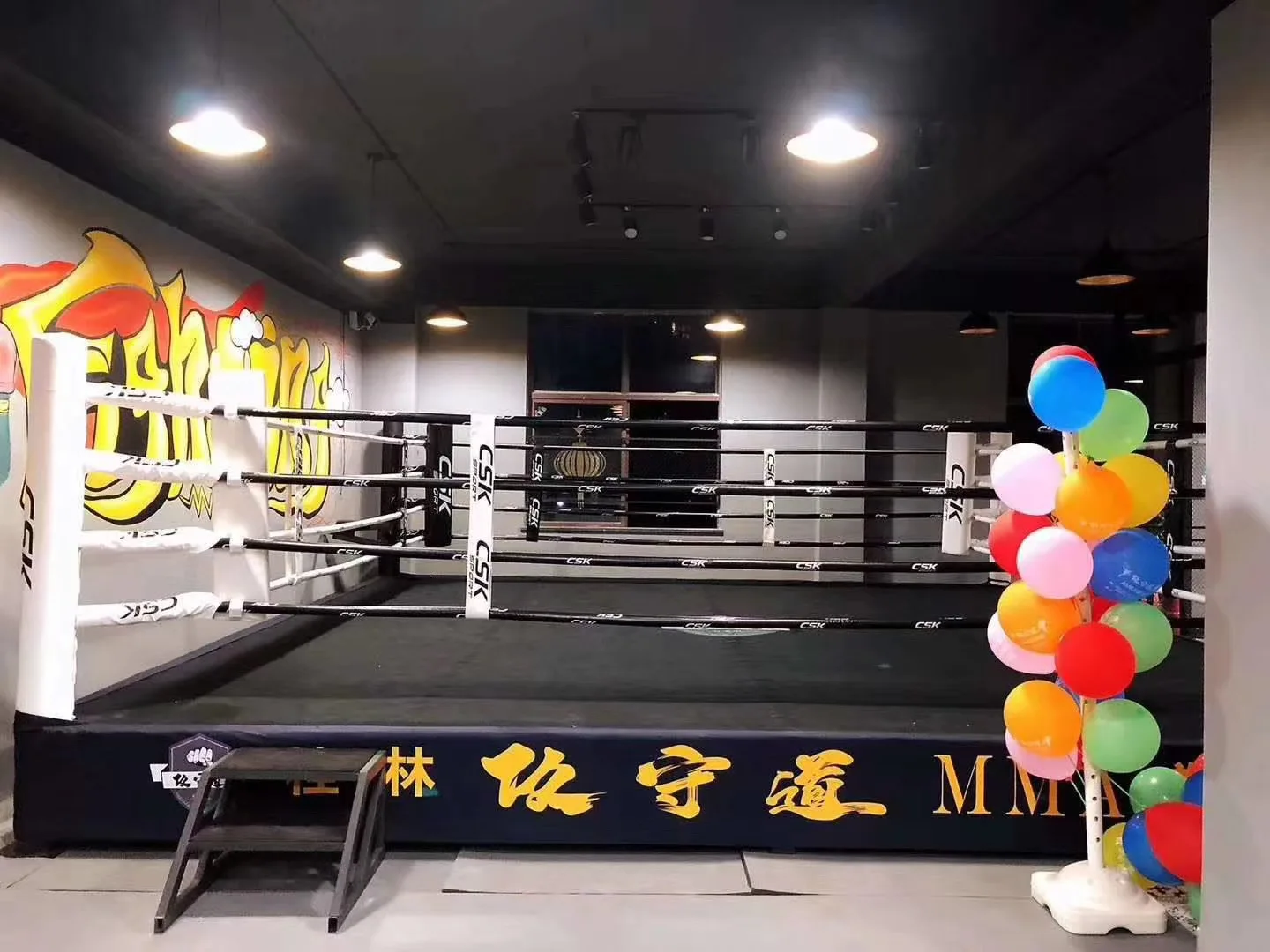 Elevated Type MMA Boxing Ring boxeo set with Custom Ropes mma gym equipment Competition Events Ring