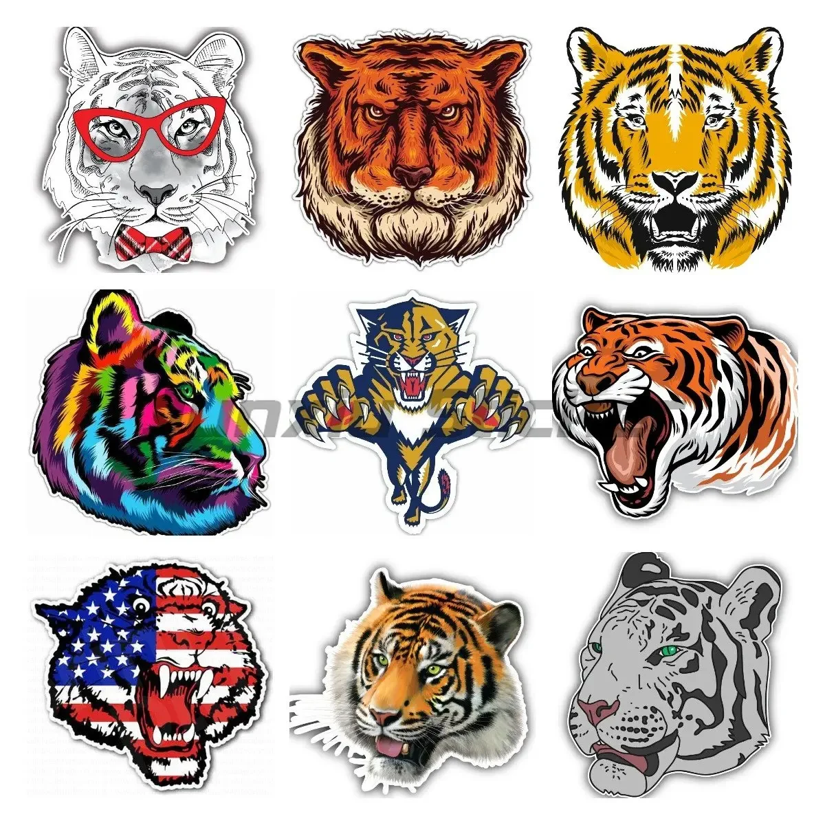 

Cool Tiger Cartoon Car Sticker Funny 3D Vinyl Wall Body Colorful Custom Sticker Decal Car Styling Motorcycle KK Vinyl Decals PVC