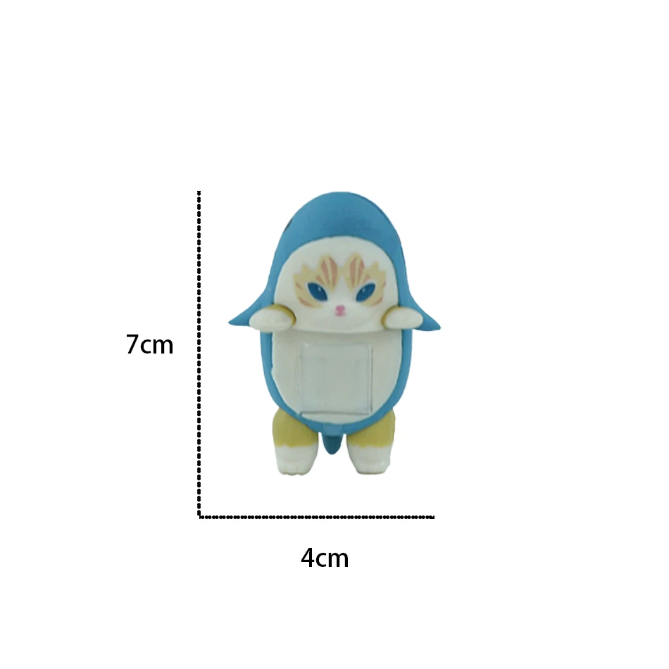 Mofusands Cat Action Figure Cat Shark Figure Cos Horned Shark Hammerhead Shark Kawaii Toy Halloween Decoration Gifts for Kid Toy