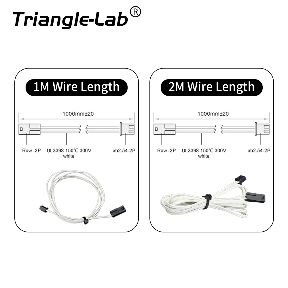 C Trianglelab Glazen Kop 100K 3950 1M & 2M 100 Ohm B3950 Thermistor 280 ℃ Voor Ender 3 Cr10 Ender 5 Rapido Hotend