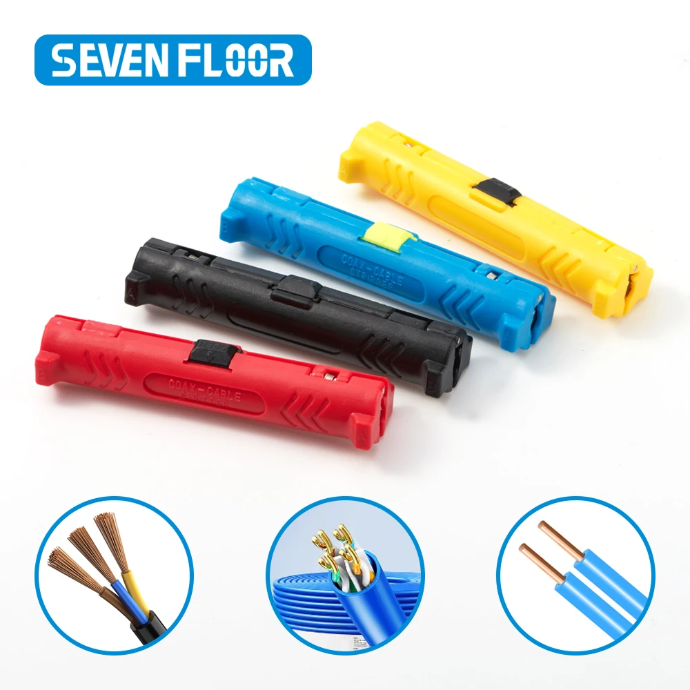 Multifunctional Rotary Coaxial Stripper Electric Wire & Network Cable Cutting Stripping Pliers Tool