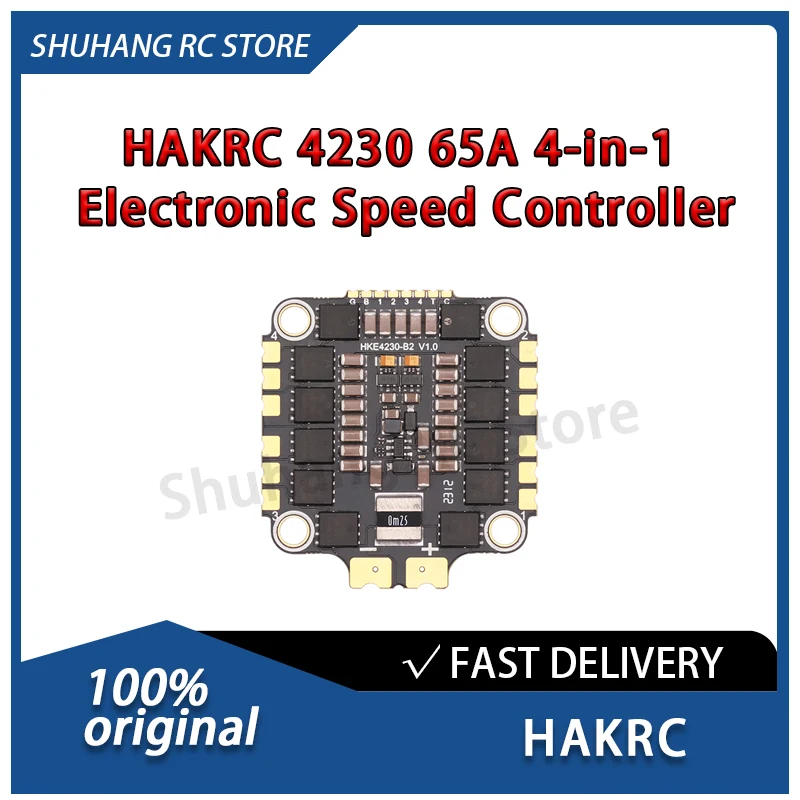 

HAKRC 4230 65A 4-in-1 ESC 2S-8S Lipo Freewheeling High-Temperature Resistance for DIY-assembled Multi-rotor Drones FPV Drones