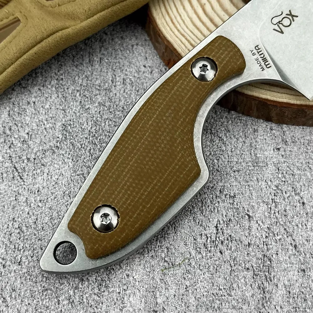 EDC Wilderness Survival Multi-function Straight Knife Outdoor Camping Knife Hunting Self-defense Utility Tools Micarta Handle