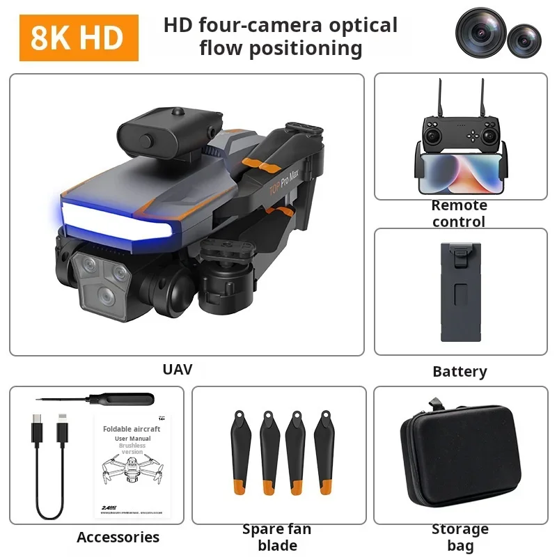 P18 الثلاثي الطائرة بدون طيار fpv تحديد المواقع التدفق البصري ل فرش HD التصوير الجوي طائرات التحكم عن بعد كوادكوبتر للأطفال