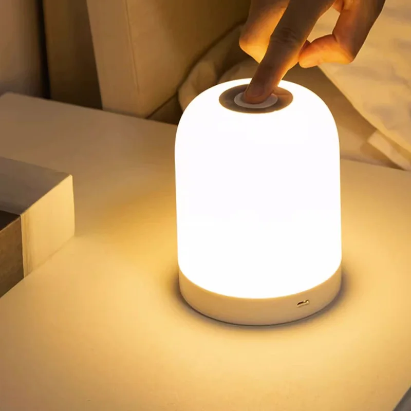 For Children's Room Bedroom Nightlight Touch Lamp Bedside Table 12.5*9.8*9.5cm Convenient To Use Plastic Material