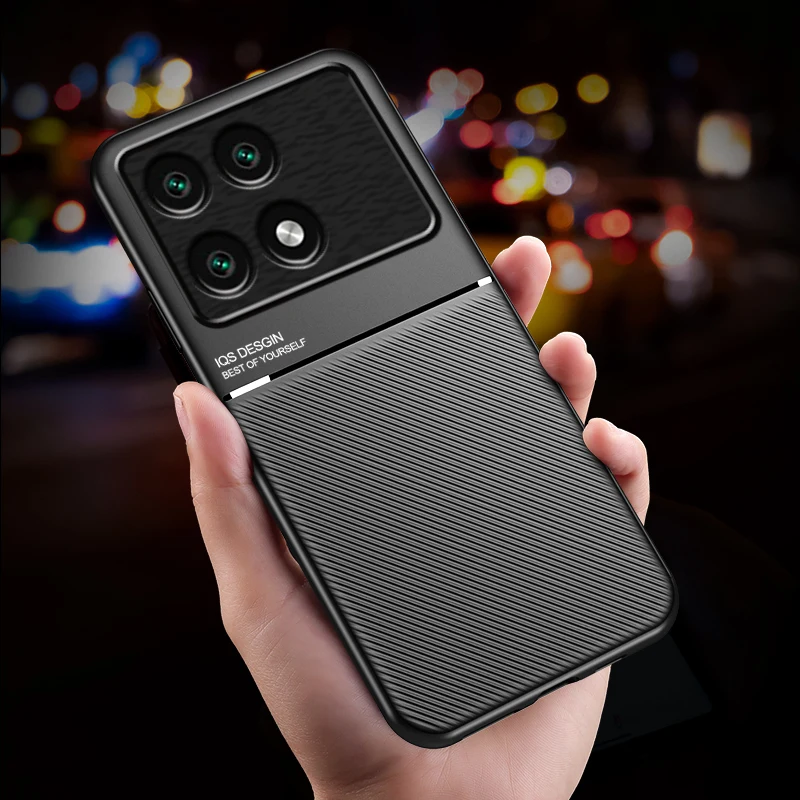 ل Xiaomi Redmi K70e حافظة مضادة للصدمات حامل سيارة مغناطيسي حافظة جلدية من السيليكون Redmi K70/Redmi K70 Pro الألعاب Fundas حماية