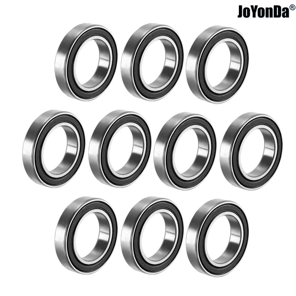 

10Pcs 15x24x5mm Rubber Double Seal Deep Groove Carbon Steel Ball Bearings 6802-2RS for RC Car Boat Plane UAV Bicycle