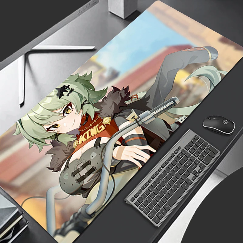 Mousepad Zenless Zone Zero Caesar King Alas Keyboard Gaming Komputer Pola Mouse Pad Alas Karet Alas Meja HD Anti Selip Alas Mouse