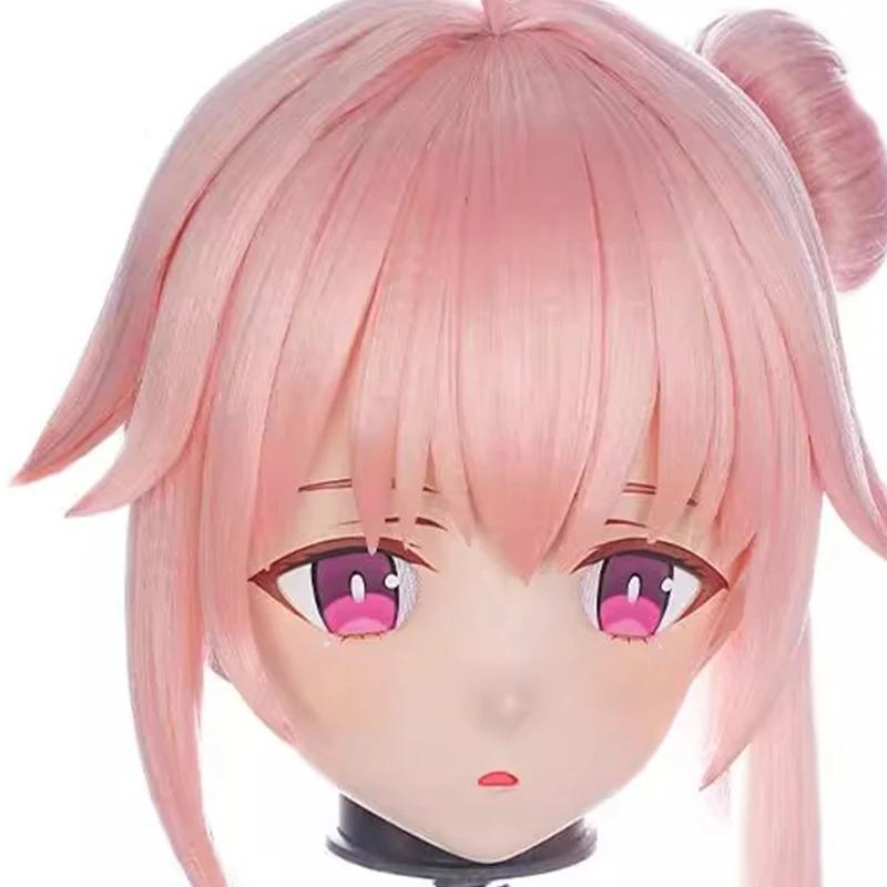 Máscaras de bloqueo de diadema completa personalizadas hechas a mano muñeca personaje de dibujos animados Cosplay máscaras de Kigurumi máscaras de Kigurumi de Anime japonés de resina