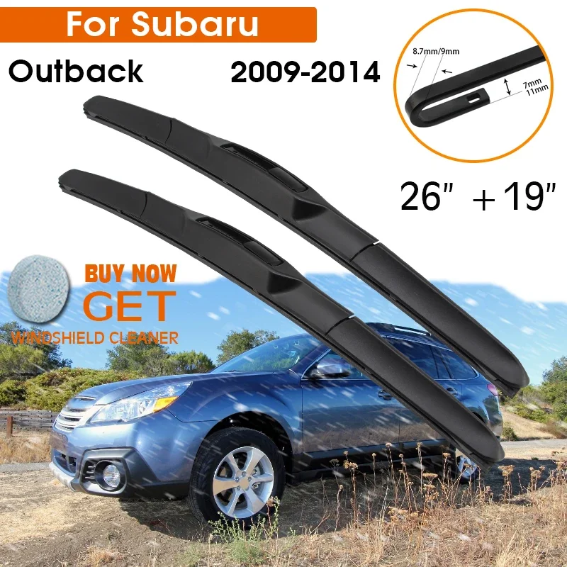 

Car Wiper Blade For Subaru Outback 2009-2014 Windshield Rubber Silicon Refill Front Window Wiper 26"+19" LHDRHD Auto Accessories