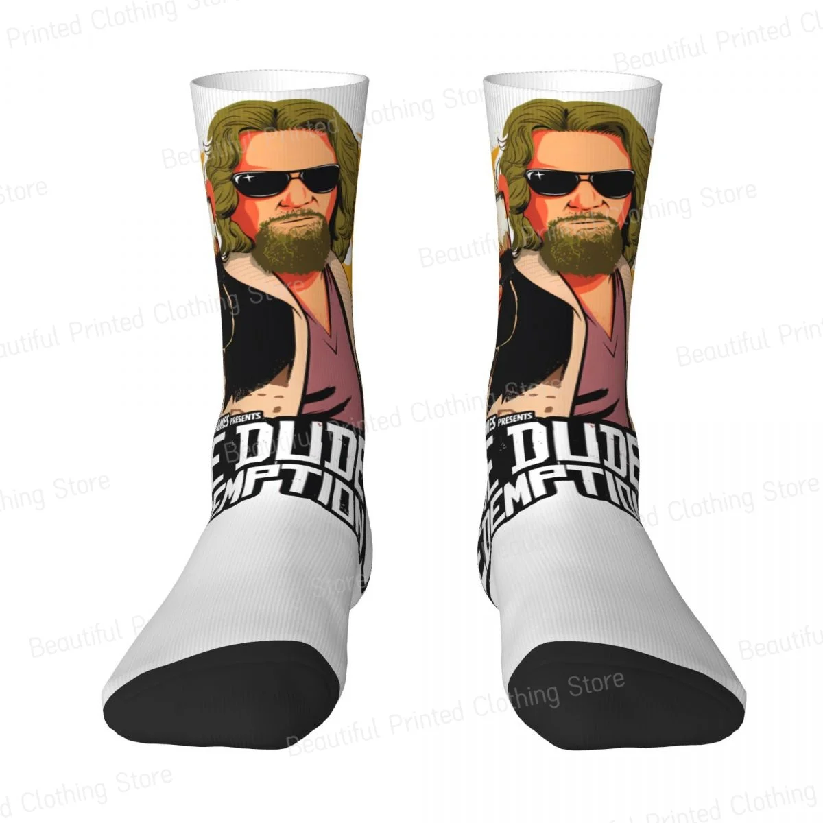 The Dude Redemption The Big Lebowski Unisex Four Seasons Socks Outdoor Fun printing Socks Street Style Crazy Sock