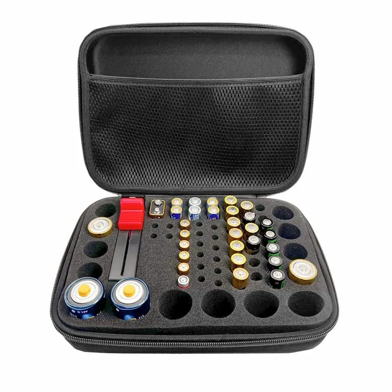 QWE-Portable Hard AA/AAA Battery Holder Storage Box Case Organizer Container Battery Storage Case