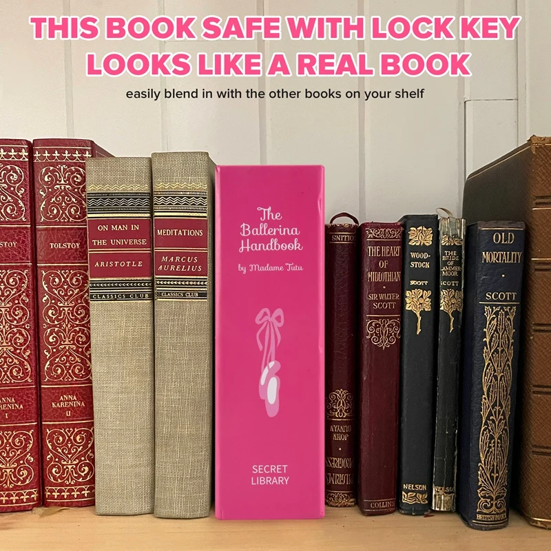 A32R-Dictionary Book Safe Storage Box, Safe With Digital Combination Lock, Anti-Theft Safe Secret Box