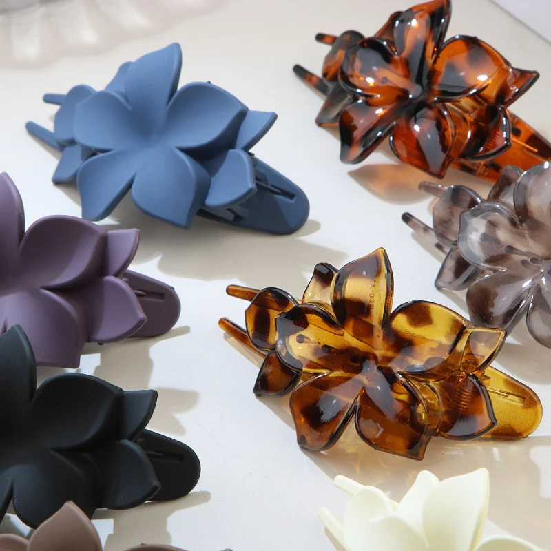 ダックビルクリップフラワーヘアクリップ女性夏韓国版多用途ヘアクリップ後頭部お団子ヘアアクセサリー