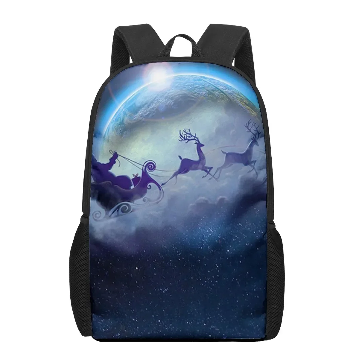 Christmas Santa Claus Printing Children's Backpacks Students Boys Girls School Bags Shoulder Bags Lightweight Travel Bag