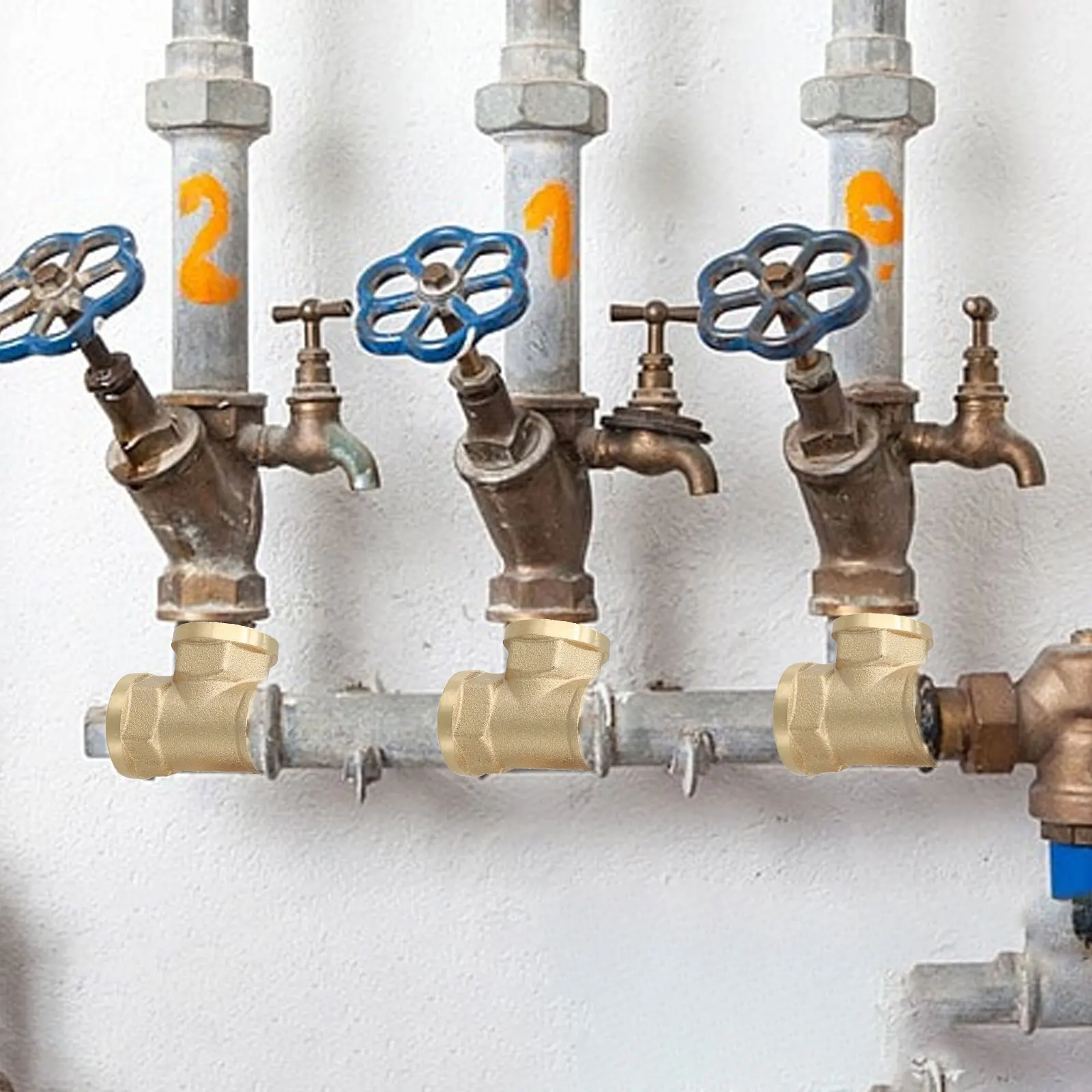 DN15 Pipe Fitting Brass T-tube Broad Usage Range Easy Installation Process Leak-proof Design For Pipe Connection 20mm