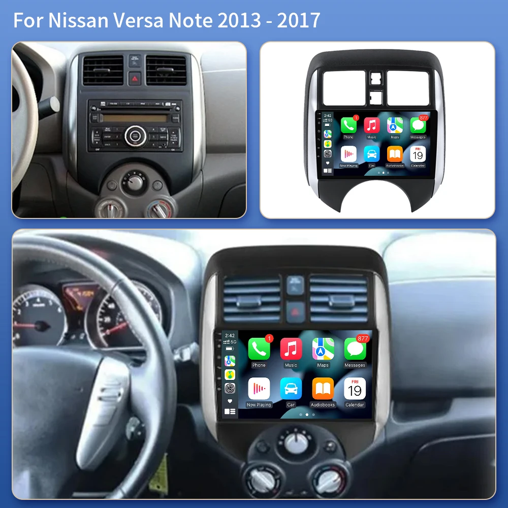 9 inch Car Radio Carplay Stereo for Nissan Versa Note 2013 2014 2015 2016 2017 Headunit Android Auto GPS Autoradio DSP RDS 4GLTE