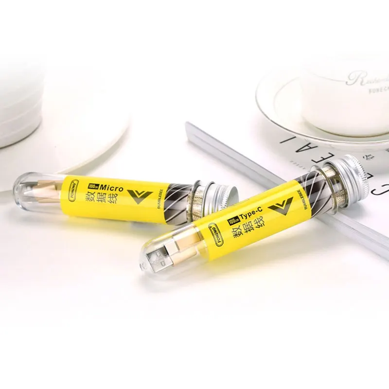 12Pcs 50ml Plastic Test Tubes Clear and Transparent Candy Storage Containers with Screw Caps for Date Cable